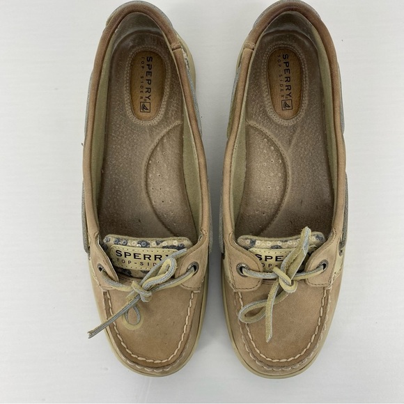 Sperry Angelfish Leopard Sequin Slip On Loafers Boat Shoes, 7M - Picture 5 of 9